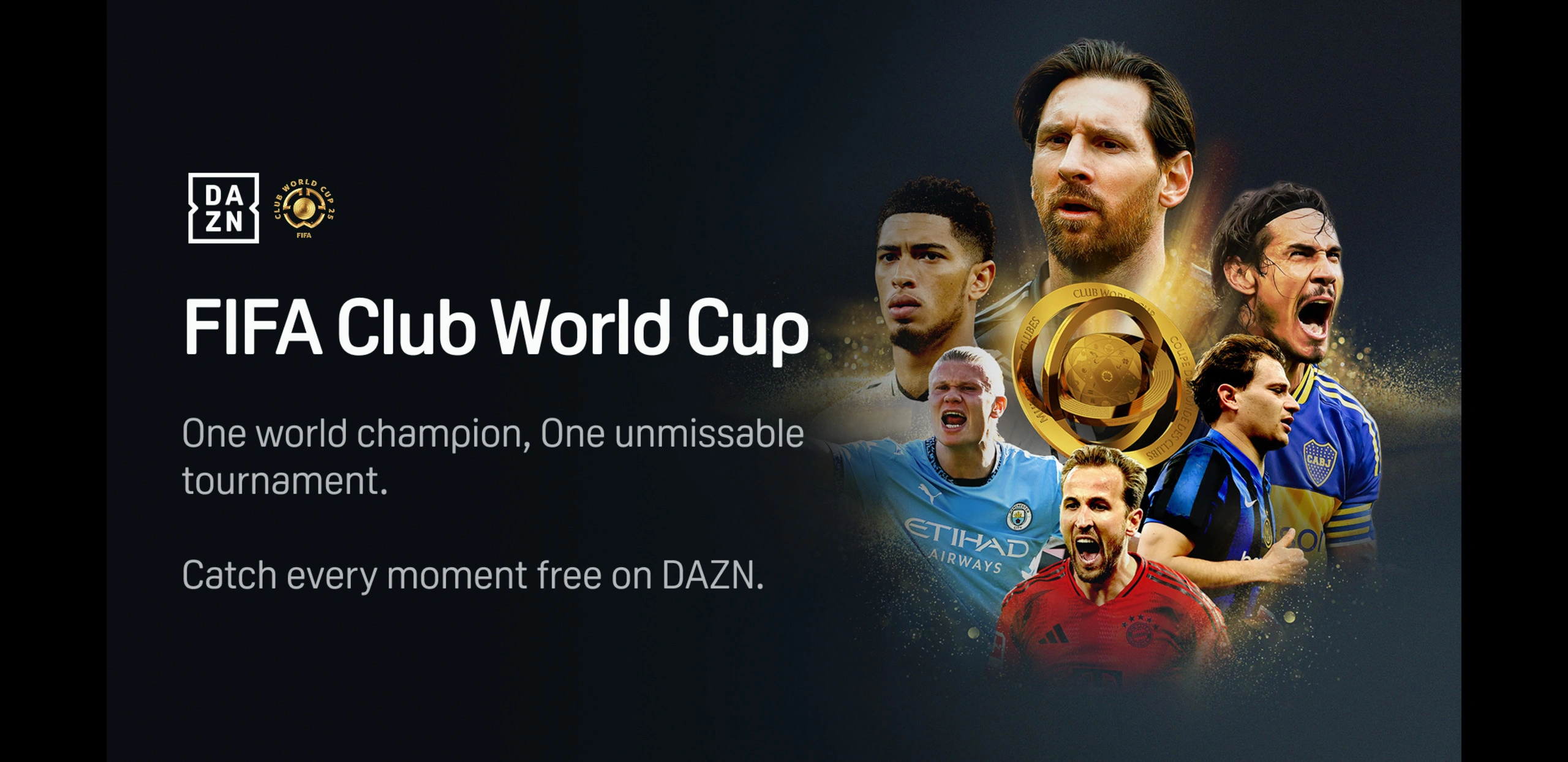 DAZN football event preview logo supplied as an illustrative media brand reference